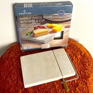 Marble Cheese Board with Wire Slicer NIB